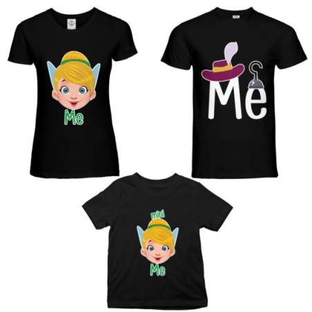 Tris t-shirt adulti bambino me capitano uncino me trilly mini trilly Per la famiglia