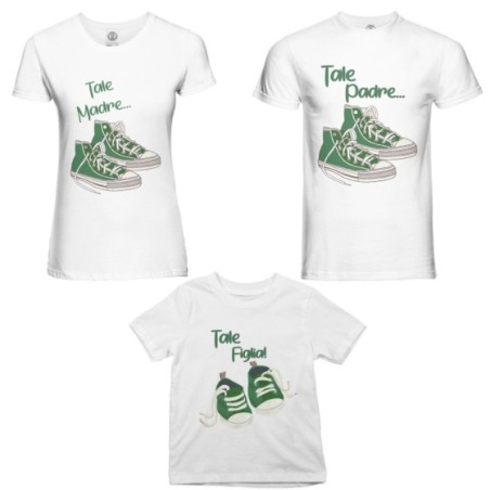 Tris tshirt adulti bambino tale padre tale madre tale...