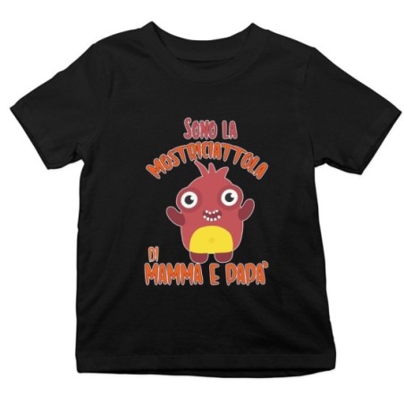 T-shirt bambino sono il mostriciattolo la mostriciattola di mamma e papà Halloween