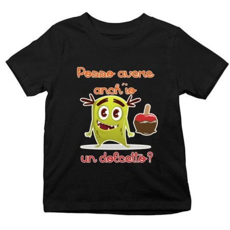 T-shirt bambino posso avere anch'io un dolcetto?