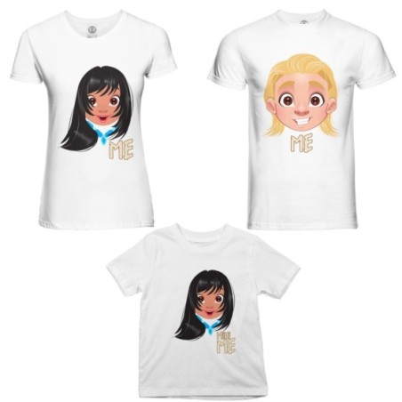 Tris t-shirt adulti bambino me john smith me pocahontas...