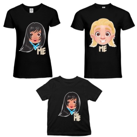 Tris t-shirt adulti bambino me john smith me pocahontas mini pocahontas Per la famiglia