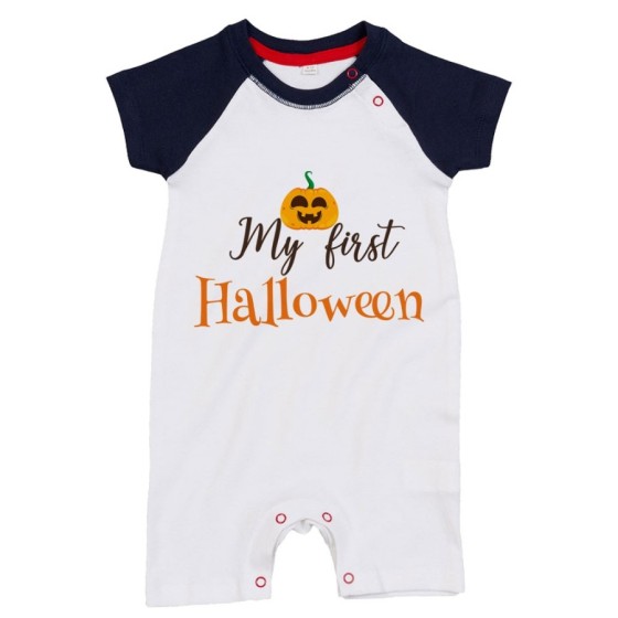 Pagliaccetto neonato my first halloween con zucca Halloween