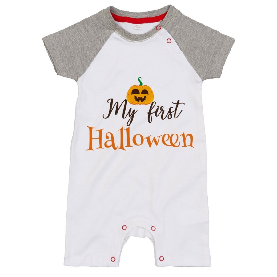Pagliaccetto neonato my first halloween con zucca Halloween