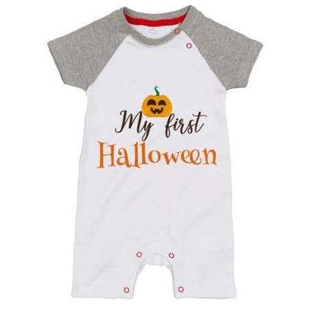 Pagliaccetto neonato my first halloween con zucca Halloween