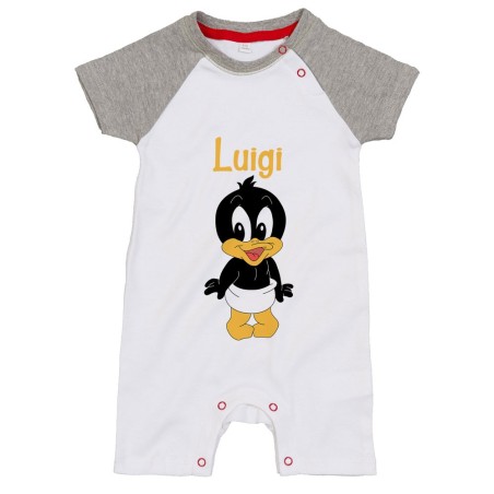 Pagliaccetto neonato personalizzato con nome baby duffy Cartoon