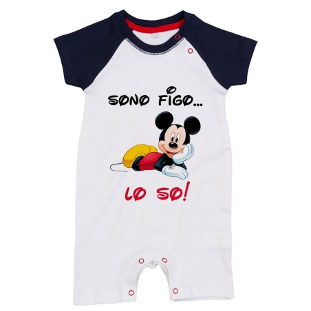 Pagliaccetto neonato sono figo lo so con topolino