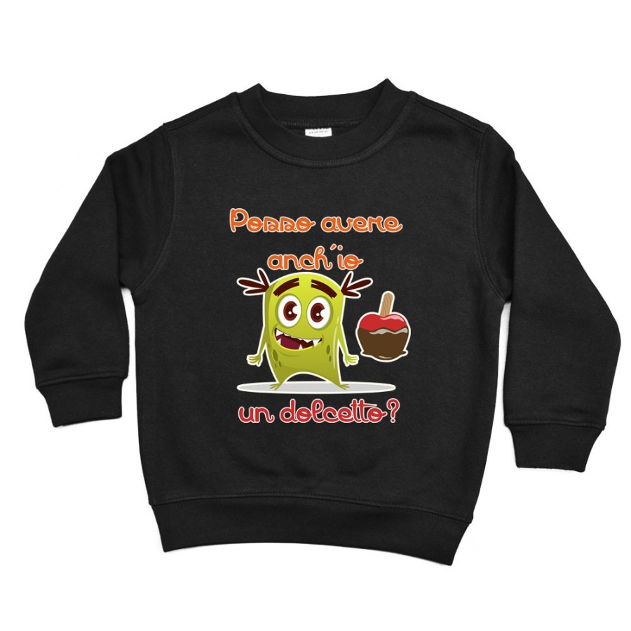 Felpa bambino posso avere anch'io un dolcetto? Halloween