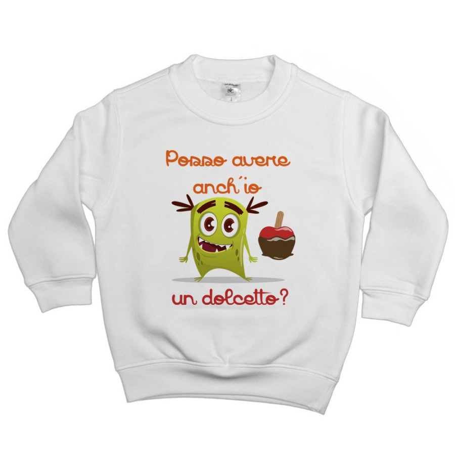 Felpa bambino posso avere anch'io un dolcetto? Halloween