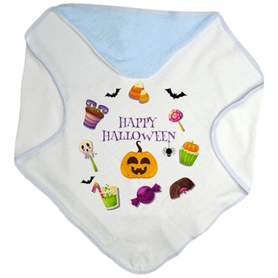 Accappatoio neonato happy halloween con dolci Halloween