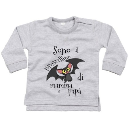 Felpa neonato sono il pipistrellino di mamma e papà