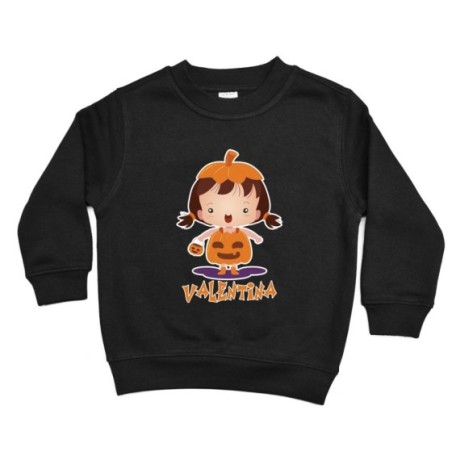 Felpa bambino personalizzata con nome piccola zucca