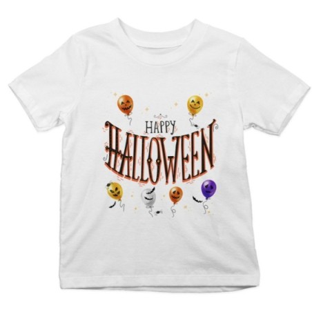 T-shirt bambino happy halloween con palloncini...