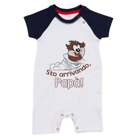 Pagliaccetto neonato baby taz sto arrivando papà
