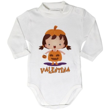 Body lupetto neonato personalizzato con nome piccola zucca