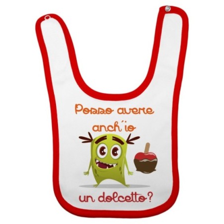 Bavaglino neonato posso avere anch'io un dolcetto?