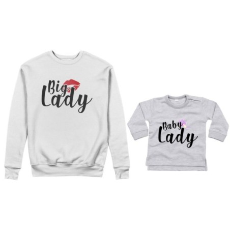 Coordinato felpe o body lupetto neonato madre figlio big lady baby lady baby boy Per la mamma