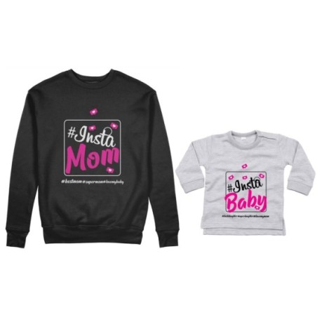 Coordinato felpe o body lupetto neonato madre figlio insta mom insta baby Per la mamma
