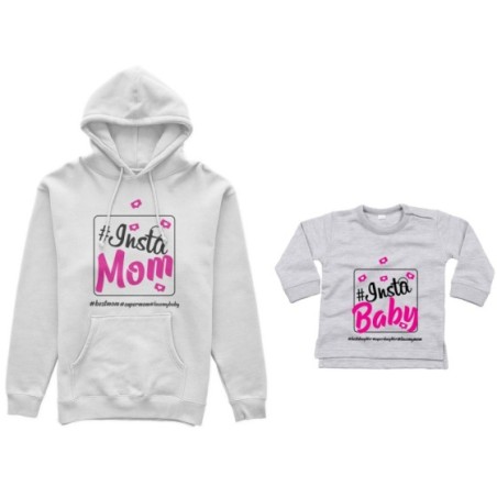Coordinato felpe o body lupetto neonato madre figlio insta mom insta baby Per la mamma