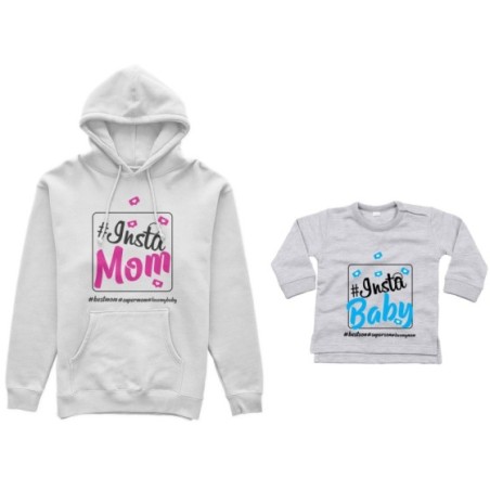 Coordinato felpe o body lupetto neonato madre figlio insta mom insta baby Per la mamma