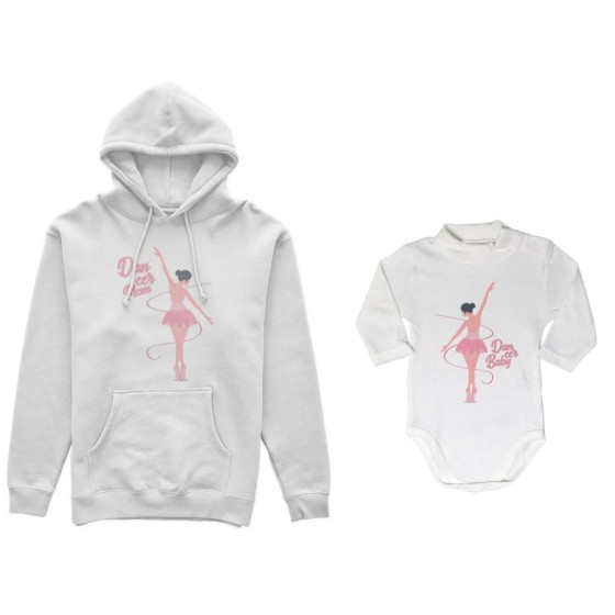 Coordinato felpe o body lupetto neonata madre figlia dancer mom dancer baby Per la mamma 2