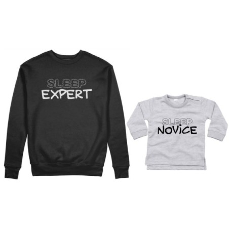 Coordinato felpe o body lupetto neonato madre figlio sleep expert sleep novice Per la mamma