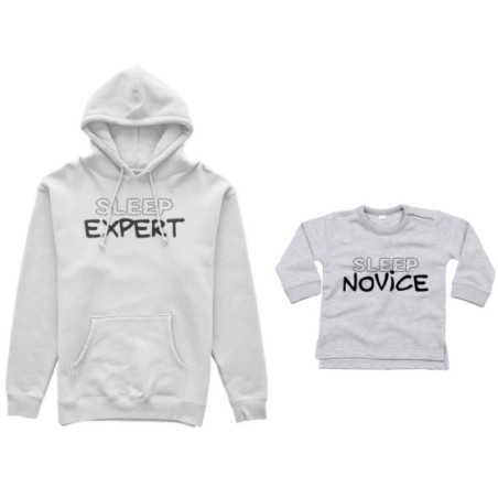 Coordinato felpe o body lupetto neonato madre figlio sleep expert sleep novice Per la mamma