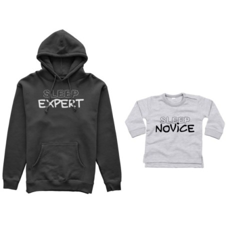 Coordinato felpe o body lupetto neonato madre figlio sleep expert sleep novice Per la mamma