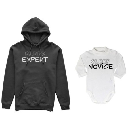 Coordinato felpe o body lupetto neonato madre figlio sleep expert sleep novice Per la mamma