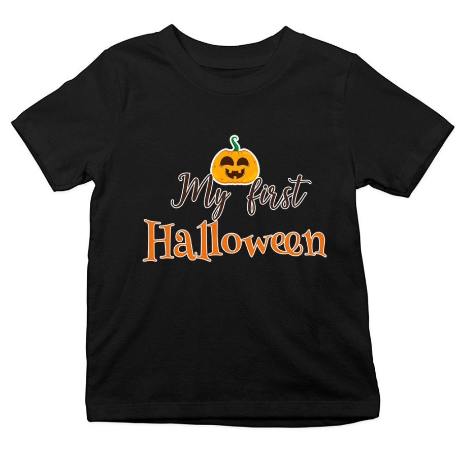 T-shirt bambino my first halloween con zucca Halloween