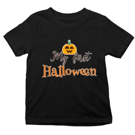 T-shirt bambino my first halloween con zucca Halloween