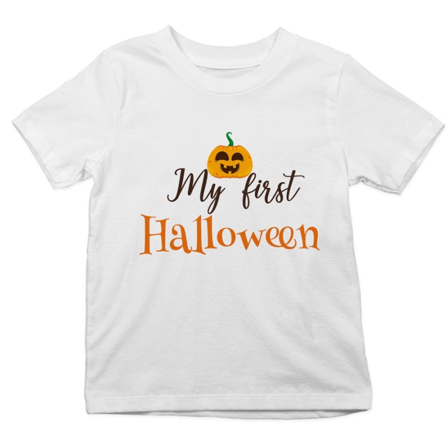 T-shirt bambino my first halloween con zucca Halloween