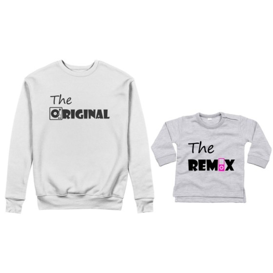 Coordinato felpe o body lupetto neonato madre figlio the original the remix music Per la mamma