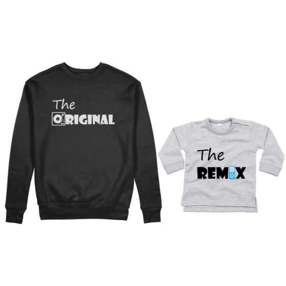 Coordinato felpe o body lupetto neonato madre figlio the original the remix music Per la mamma 2