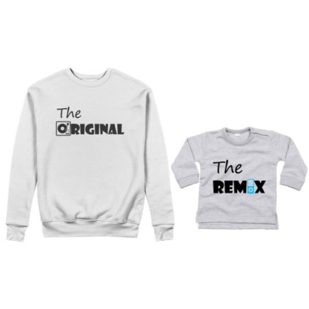 Coordinato felpe o body lupetto neonato madre figlio the original the remix music Per la mamma