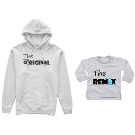 Coordinato felpe o body lupetto neonato madre figlio the original the remix music Per la mamma