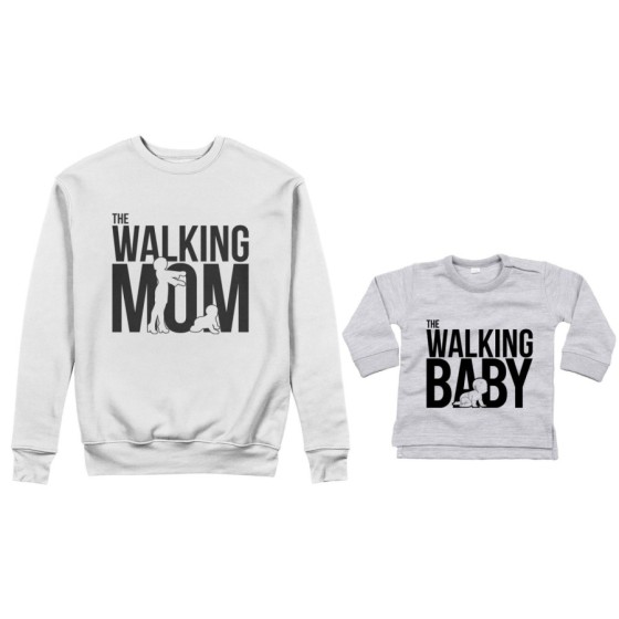 Coordinato felpe o body lupetto neonato madre figlio the walking mom the walking baby Per la mamma 2