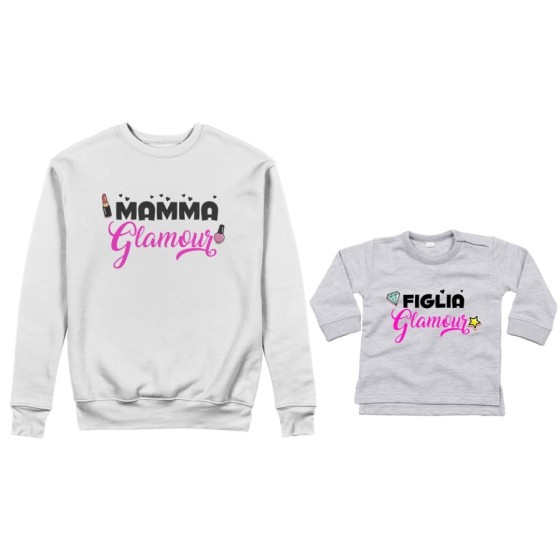 Coordinato felpe o body lupetto neonata madre figlia mamma glamour figlia glamour Per la mamma 2