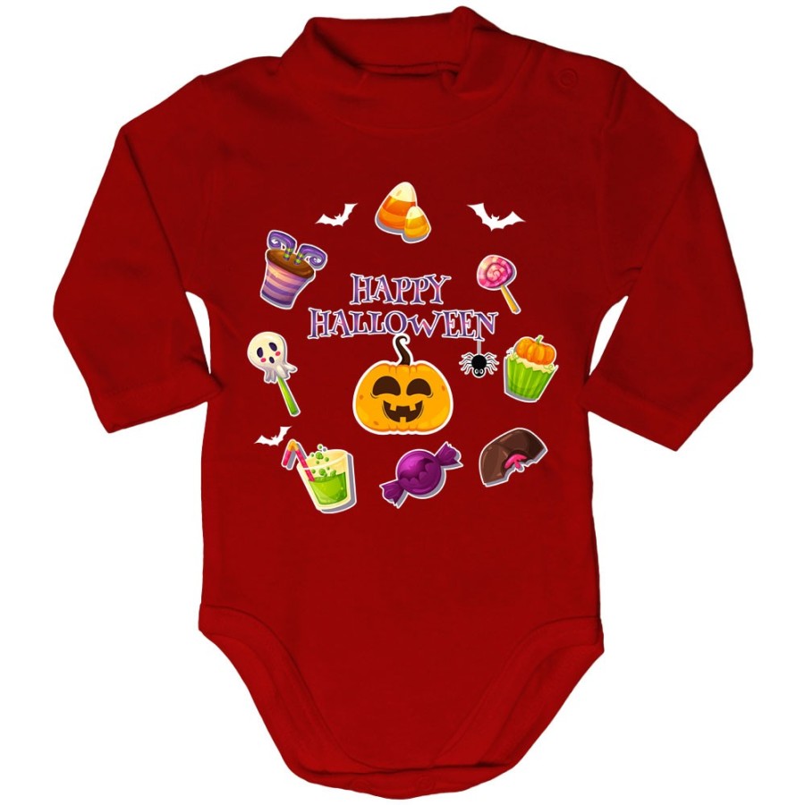 Body lupetto neonato happy halloween con dolci Halloween