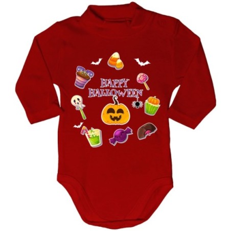 Body lupetto neonato happy halloween con dolci Halloween