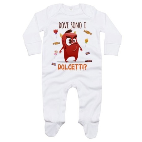 Tutina neonato mostriciattolo dove sono i dolcetti?