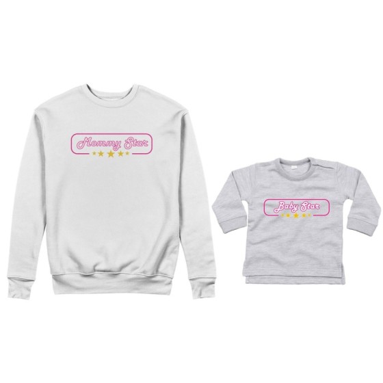 Coordinato felpe o body lupetto neonato madre figlio mommy star mommy's bodyguard Per la mamma 2