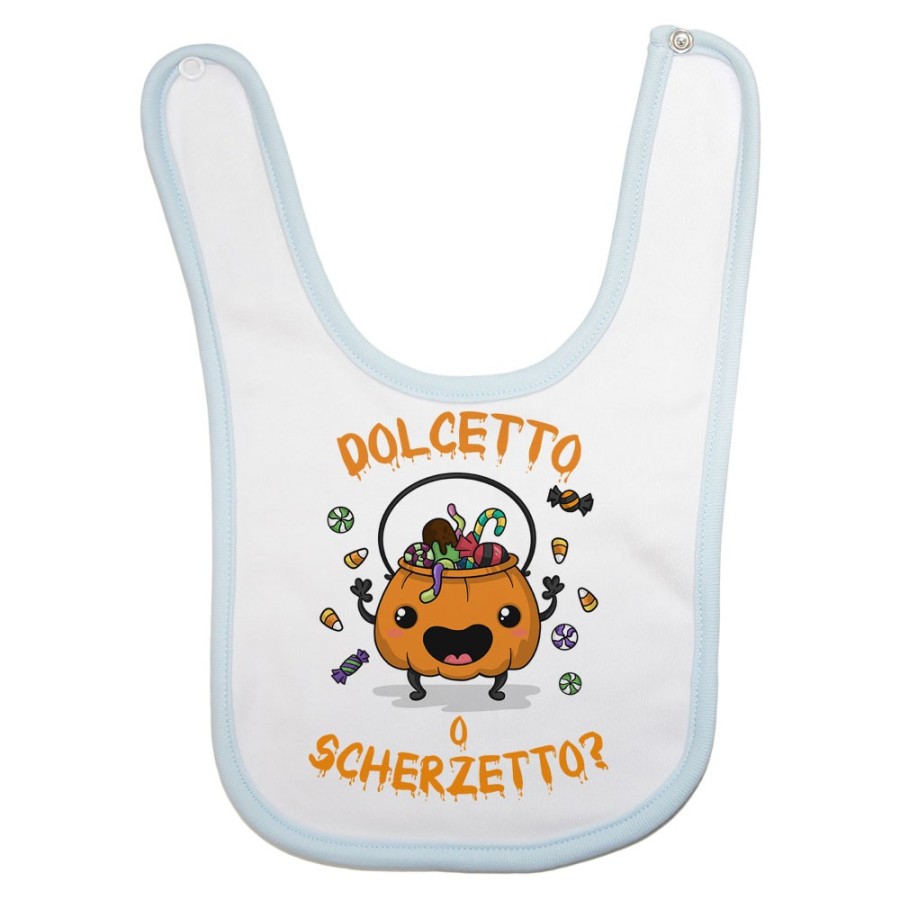 Bavaglino neonato con zucca dolcetto o scherzetto? Halloween