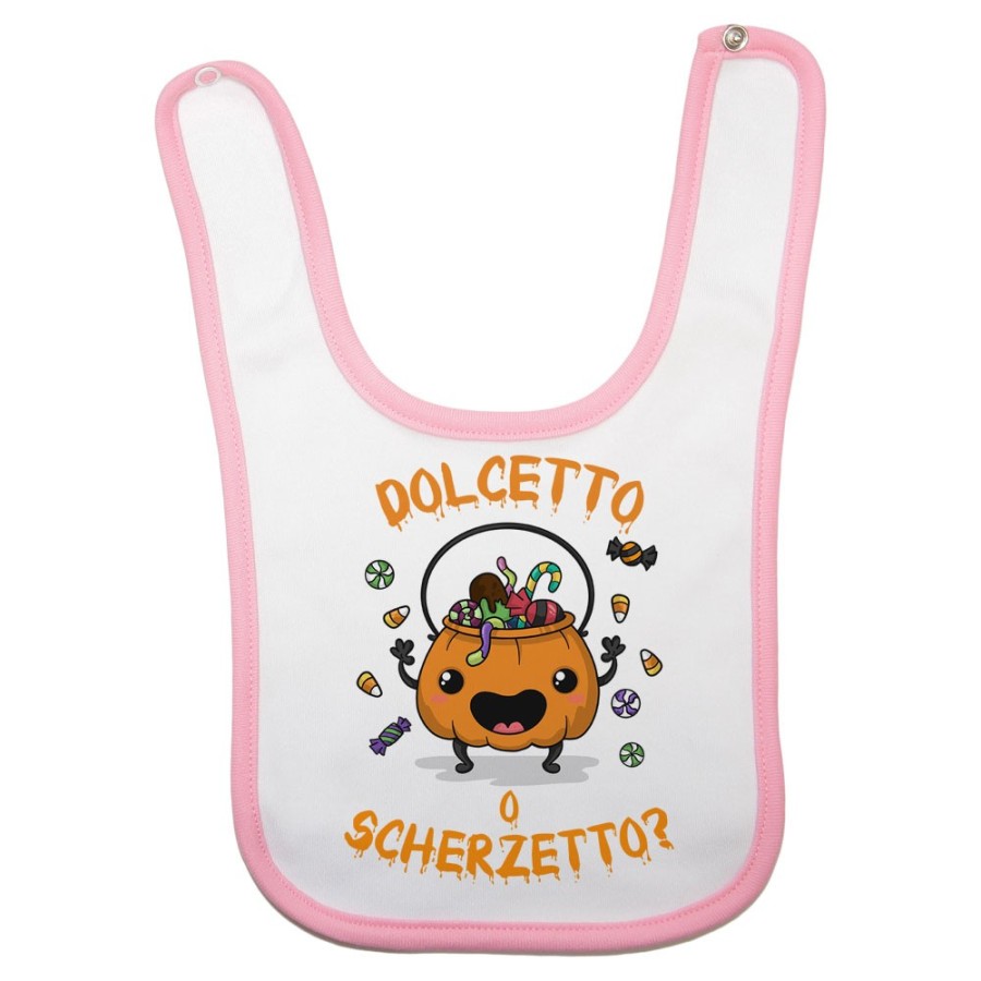 Bavaglino neonato con zucca dolcetto o scherzetto? Halloween