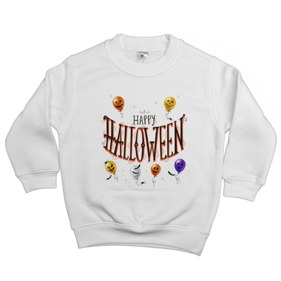 Felpa bambino happy halloween con palloncini terrificanti watercolor Halloween