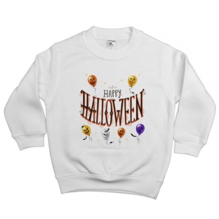 Felpa bambino happy halloween con palloncini terrificanti...
