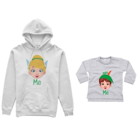 Coordinato felpe o body lupetto neonato madre figlio me trilly mini peter pan Per la mamma