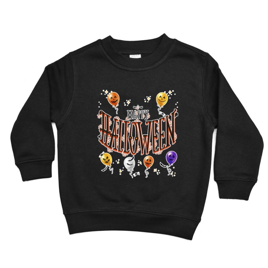Felpa bambino happy halloween con palloncini terrificanti watercolor Halloween