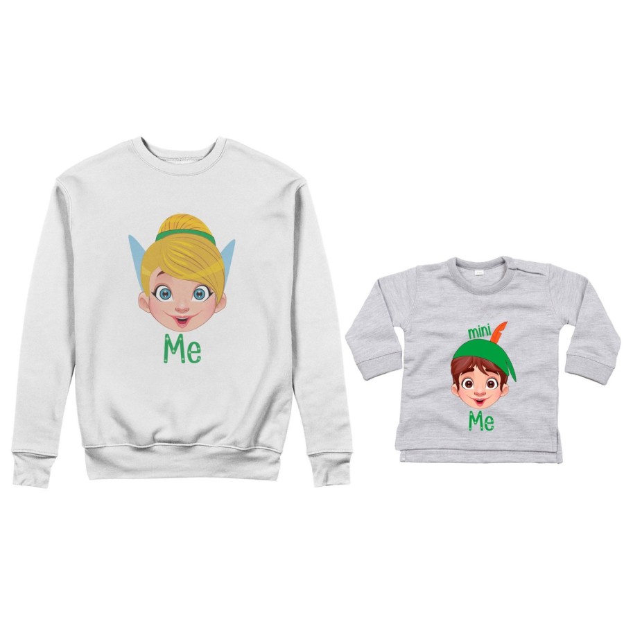 Coordinato felpe o body lupetto neonato madre figlio me trilly mini peter pan Per la mamma