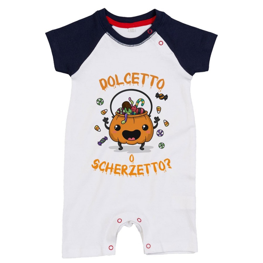 Pagliaccetto neonato con zucca dolcetto o scherzetto? Halloween